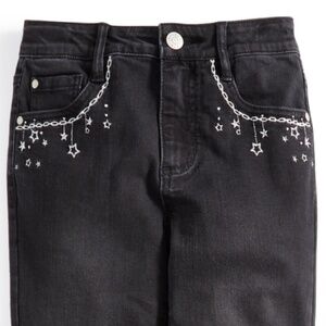 NWT 14 Epic Threads Big Girls Skinny-Fit Embellished Jeans, Vintage Blk Wsh
